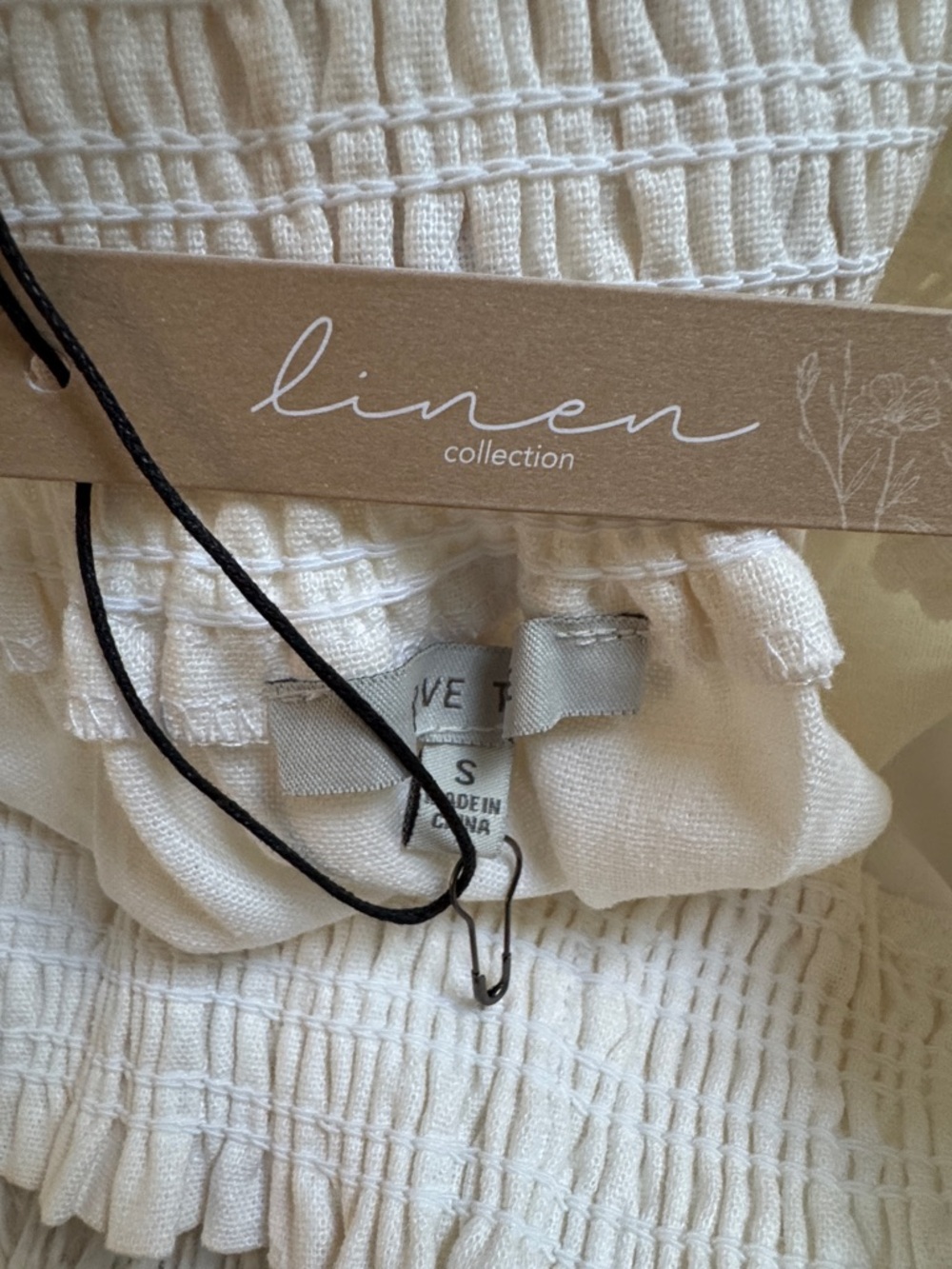 Love Tree Elastic-Waist Tie Front Shorts π Ivory - Picture 14 of 15